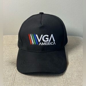 VGA America Mens Snapback Hat Cap Embroidered Lettering Golf Breathable EUC
